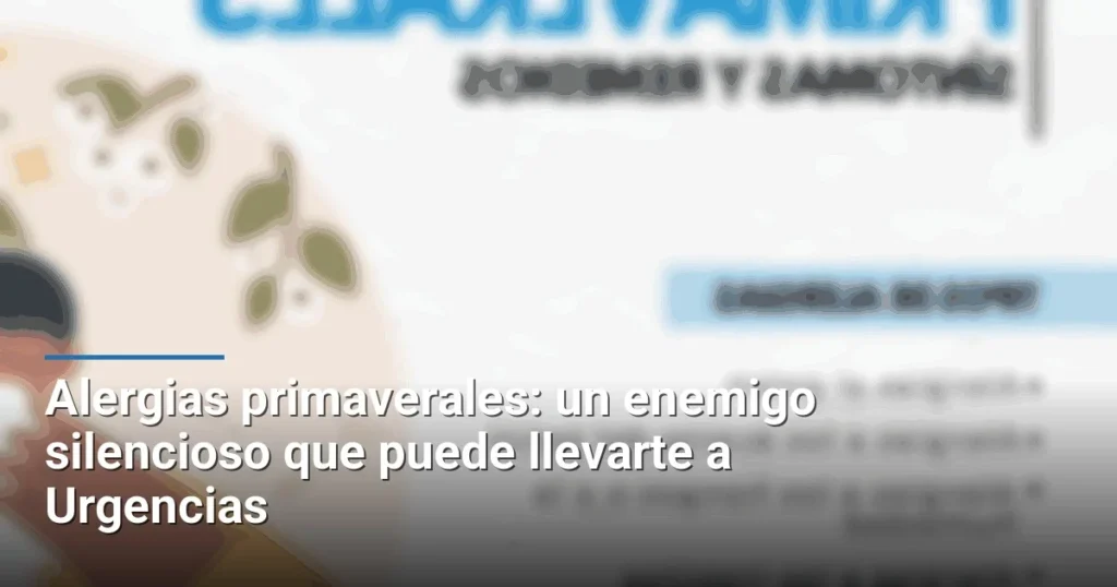 Alergias primaverales: un enemigo silencioso que puede llevarte a Urgencias