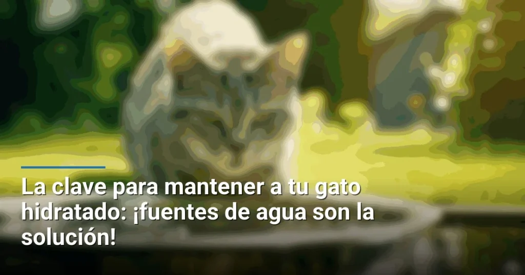 La clave para mantener a tu gato hidratado: ¡fuentes de agua son la solución!