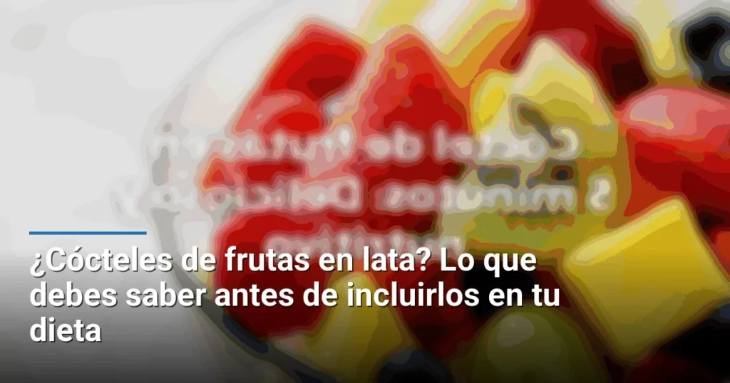 ¿Cócteles de frutas en lata? Lo que debes saber antes de incluirlos en tu dieta