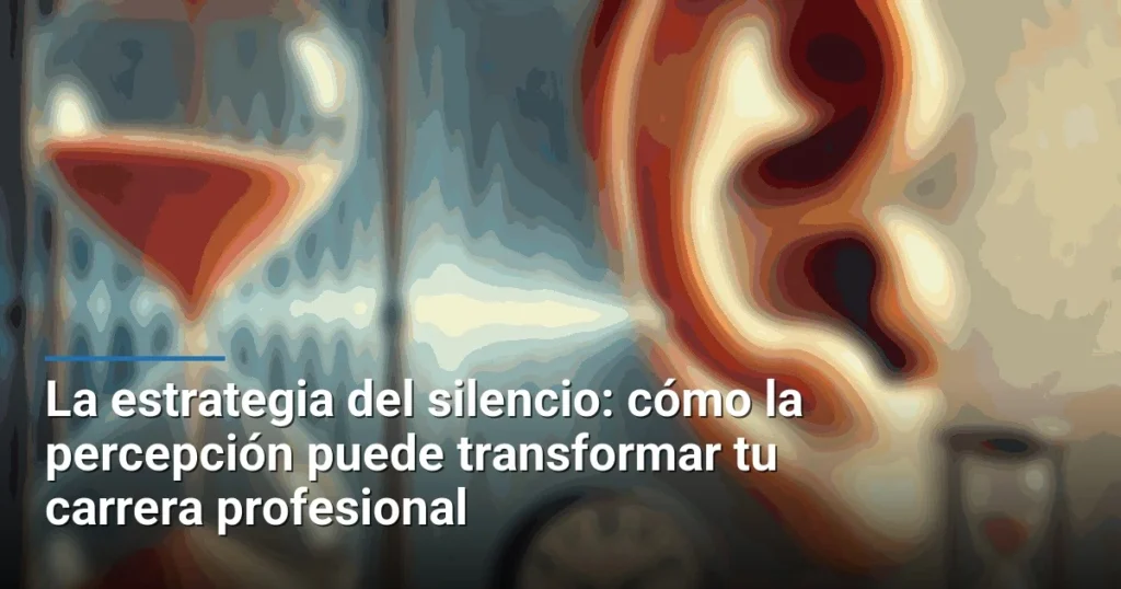 La estrategia del silencio: cómo la percepción puede transformar tu carrera profesional