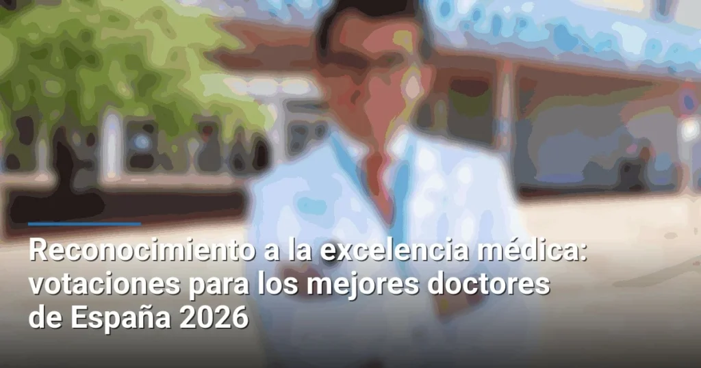 Reconocimiento a la excelencia médica: votaciones para los mejores doctores de España 2026