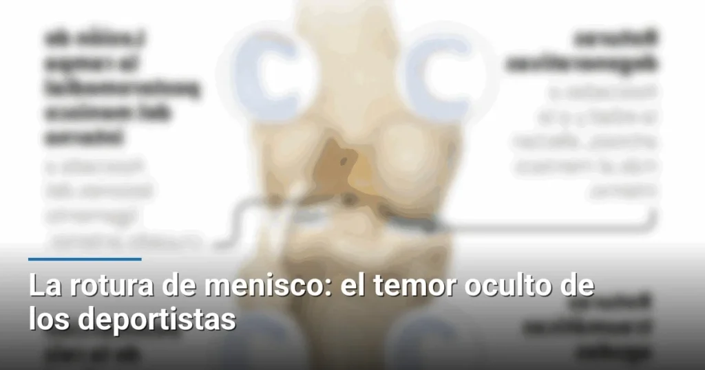 La rotura de menisco: el temor oculto de los deportistas