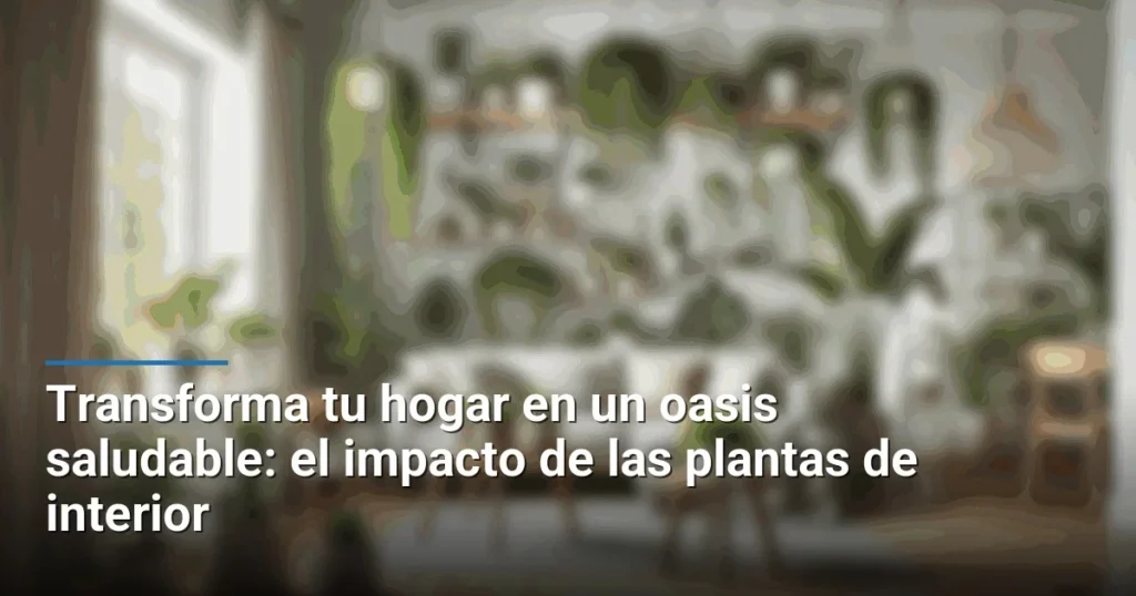 Transforma tu hogar en un oasis saludable: el impacto de las plantas de interior