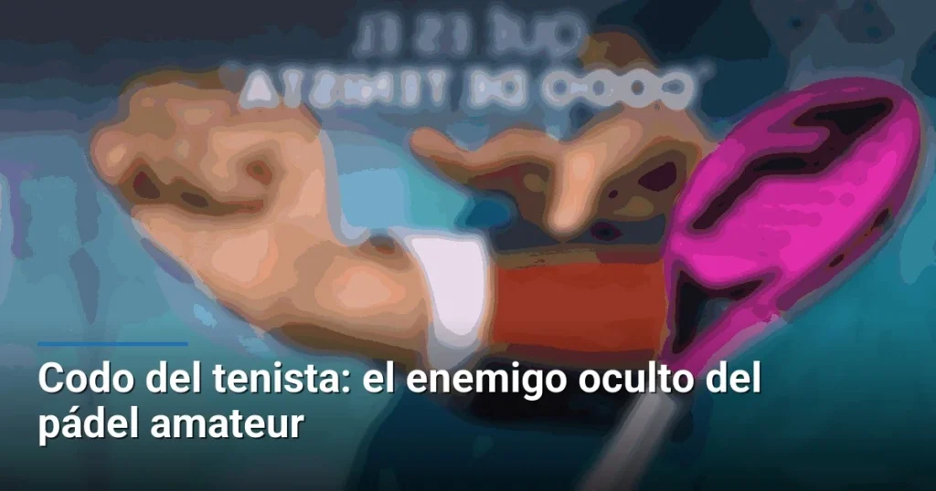 Codo del tenista: el enemigo oculto del pádel amateur