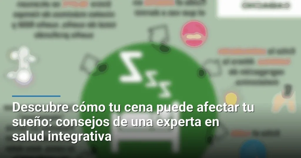 Descubre cómo tu cena puede afectar tu sueño: consejos de una experta en salud integrativa