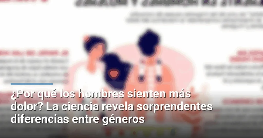 ¿Por qué los hombres sienten más dolor? La ciencia revela sorprendentes diferencias entre géneros